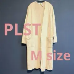 PLST プラステ ベージュ　カシミヤ混 ロングカーディガン Mサイズ