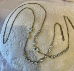 ラインストーン ネックレス ゴールド アクセサリー