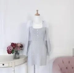 evelyn 水瀬さららコラボアイテム ハートオフショルリボンワンピース