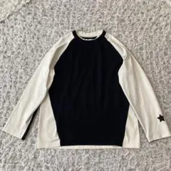 メンズ　ベータメン L 星 ストレッチ 長袖 日本製 トップス 白黒 カットソー