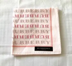 新品未使用 BURBERRY バーバリー ハンカチ ピンク