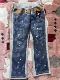 ミキハウス ダブルビー だまし絵パンツ スウェット 100