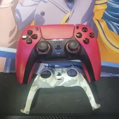 PS5 カスタムコントローラー ピンク + シェル迷彩カバー付き