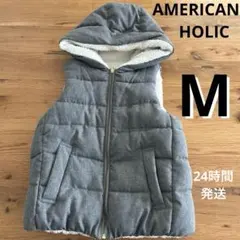 ダウンベスト　AMERICANHOLIC アメリカホリック　M フードつき