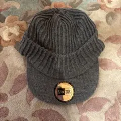 NEW ERA グレー リブ編みキャップ