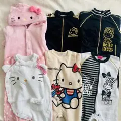 ハローキティ ロンパース カバーオール 裏起毛 冬服 まとめ売り 80cm