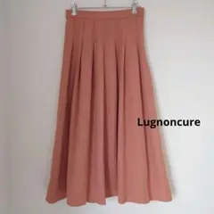 Lugnoncure　プリーツフレアロングスカート　無地　　フリー