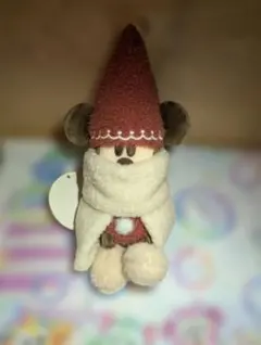 ディズニークリスマス　リルリンリン　ぬいぐるみバッジ　赤