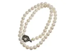 アコヤ真珠 SILVER シルバーパール ネックレス レディース 29.2g