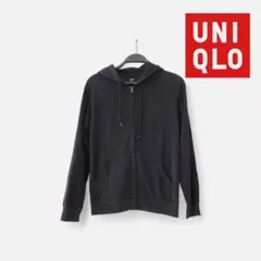 UNIQLO 黒 ジップアップパーカー S