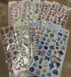 きゅるるぷくぷくキャンディシール　ぷっくりシール他　9枚セット