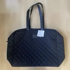 ブラック キルティング ボストンバッグ