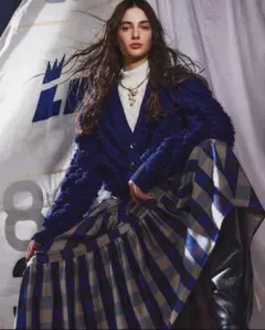 [ダブルスタンダードクロージング] フリンジジャガードニットカーディガン