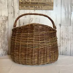 【美品】　バスケット　ナチュラル天然素材　籐カゴ　ラタン