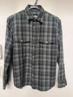 THE NORTH FACE ウール混チェック柄 長袖シャツ M