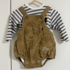 ミッキーマウス コーデュロイ サロペット 長袖セット
