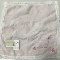 セール中！LAURA ASHLEY ハンカチ　レディース　ピンク　バラ　花柄