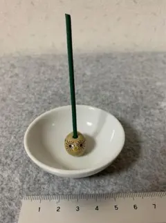 陶器製／フクロウのお香立て 、小皿セット