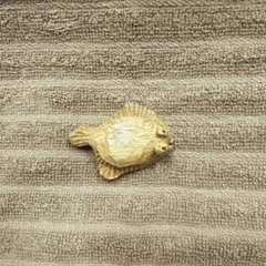 木彫りカレイ 魚 彫刻 置物 アート 鰈