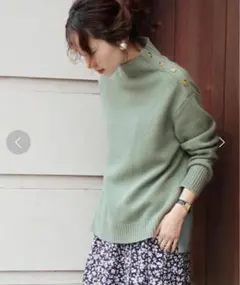 ラムナイロンタートルネックプルオーバーニット