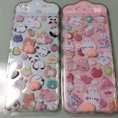 かわいいキャラクターシール 2シートセット