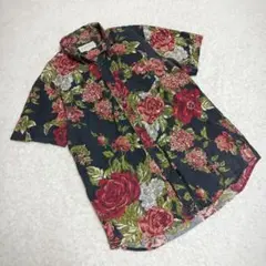 デニムアンドサプライ ラルフローレン インド製 ヴィンテージ 半袖 シャツ 花柄のサムネイル