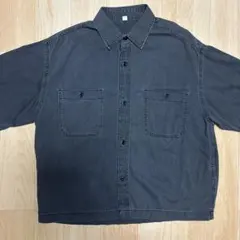GU デニムシャツ ダークグレー Mのサムネイル