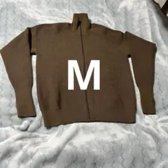 UNIQLO U メリノブレンドフルジップセーター　ブラウンM