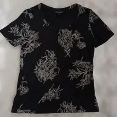LAURA ASHLEY 花柄 半袖カットソー ブラック系 Sのサムネイル