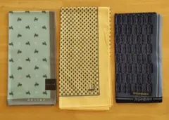 【新品・未使用】ダンヒル、セリーヌなど　男性用ハンカチ　3枚セット