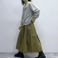 LAKOLE タイプライターギャザースカート