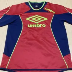 UMBRO アンブロ プラクティスシャツ レッド×ネイビー Mサイズ　美品のサムネイル