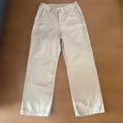 ベージュ チノパン バックポケット付き