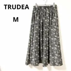 TRUDEA トルディア スカート ウエストゴム線描き花柄スカート