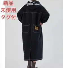 ロデオクラウンズ カラーステッチ　パーカーワンピース　ブラック　新品　タグ付