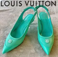 【春色✨新品】ルイヴィトン バックストラップ パンプス 22.5cm グリーン