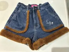 ファー付きデニムショートパンツ 130センチ