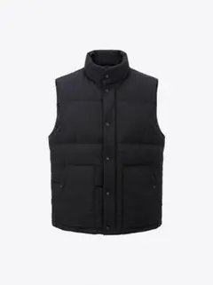 GU ダウンベスト ブラック 中綿ベスト パフベスト