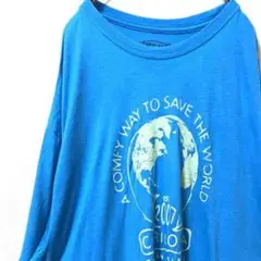 カリロハバンブー EST.2007 Tシャツ ブルー 青色 XL 古着