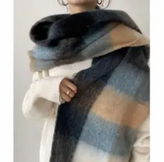 【新品・未使用】マルチチェックボリュームマフラー