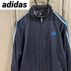 アディダス トラックジャケット Mサイズ/ネイビー/刺繍ロゴ/グラデーション