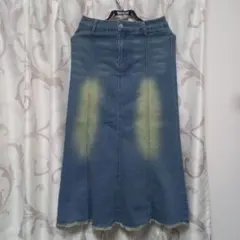 デニムフレアロングスカートＬ