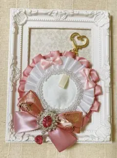 【ハンドメイド】ロゼット　痛ロゼット　ローズピンク　シンプル①