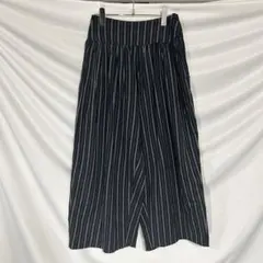 26SS 新作 ☆新品・紙タグ付き☆ ENFOLD ストライプワイドパンツ 黒 