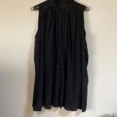ブラックノースリーブチュニック M-L
