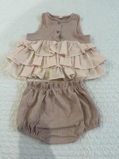 cottoli セットアップ くすみピンク　70サイズ