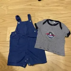 プチバトー　オーバーオール　セット