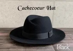 送料込 帽子 フェルト ハット カシュクール つば広 中折れ ハット ウール k