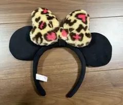 ヒョウ柄リボンのカチューシャ