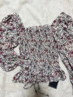 MICOAMERI 花柄シフォントップス　春　フリルのサムネイル
